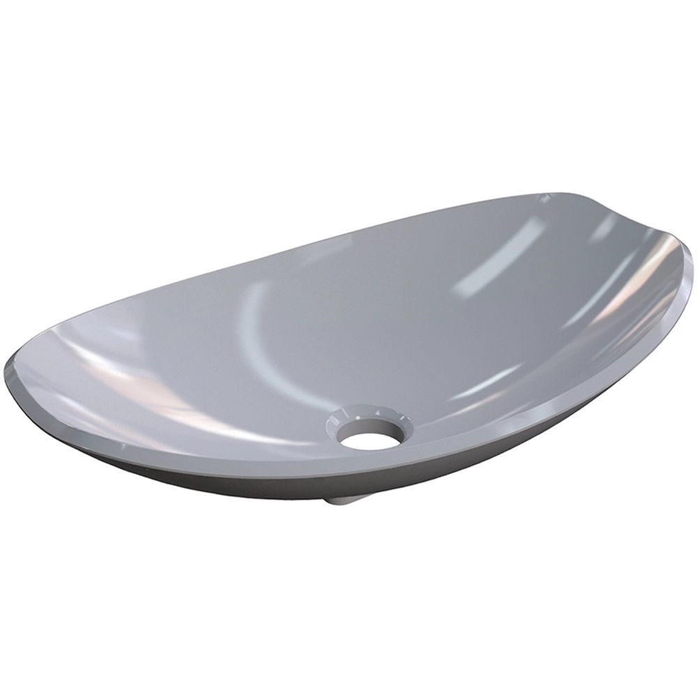 Cuba De Apoio Canoa C01 Para Banheiro Lux L45 Cinza - Lyam Decor