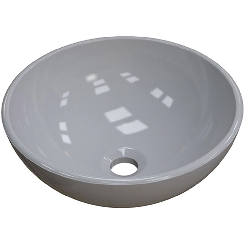 Cuba De Apoio Redonda C01 Para Banheiro R30w Cinza - Lyam Decor