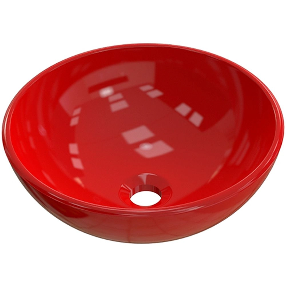 Cuba De Apoio Redonda C01 Para Banheiro R35w Vermelho - Lyam Decor