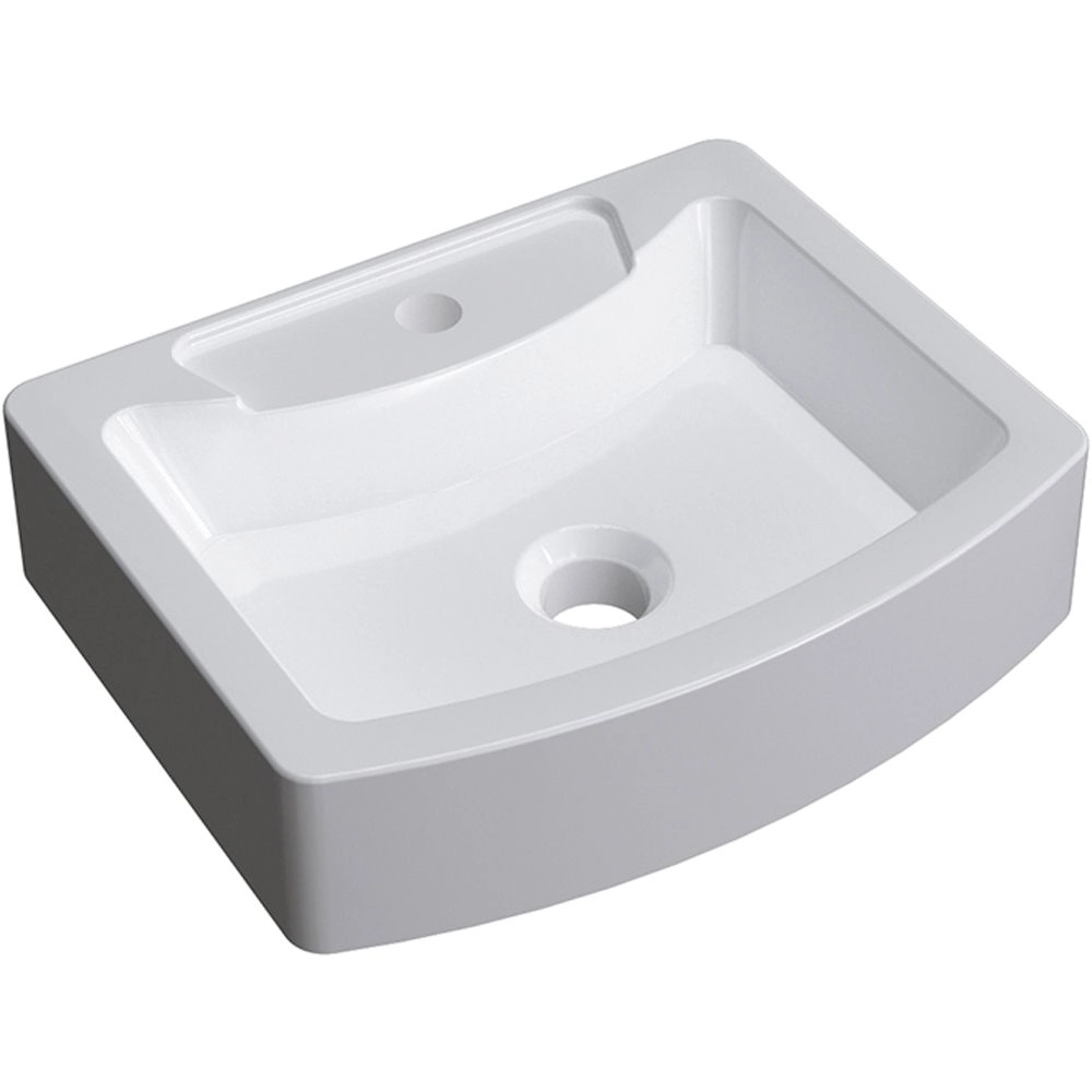 Cuba De Apoio Retangular C01 Para Banheiro Rt41 Aria Branco - Lyam Decor