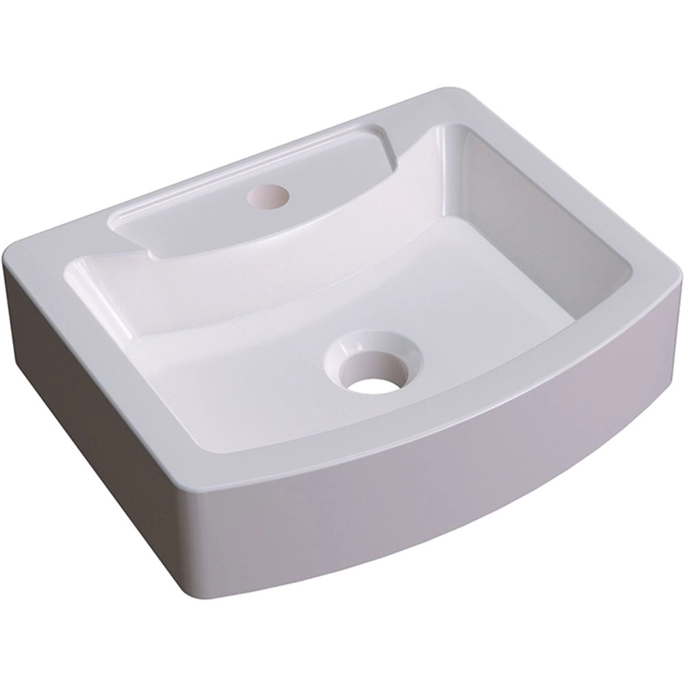 Cuba De Apoio Retangular C01 Para Banheiro Rt41 Aria Bege - Lyam Decor