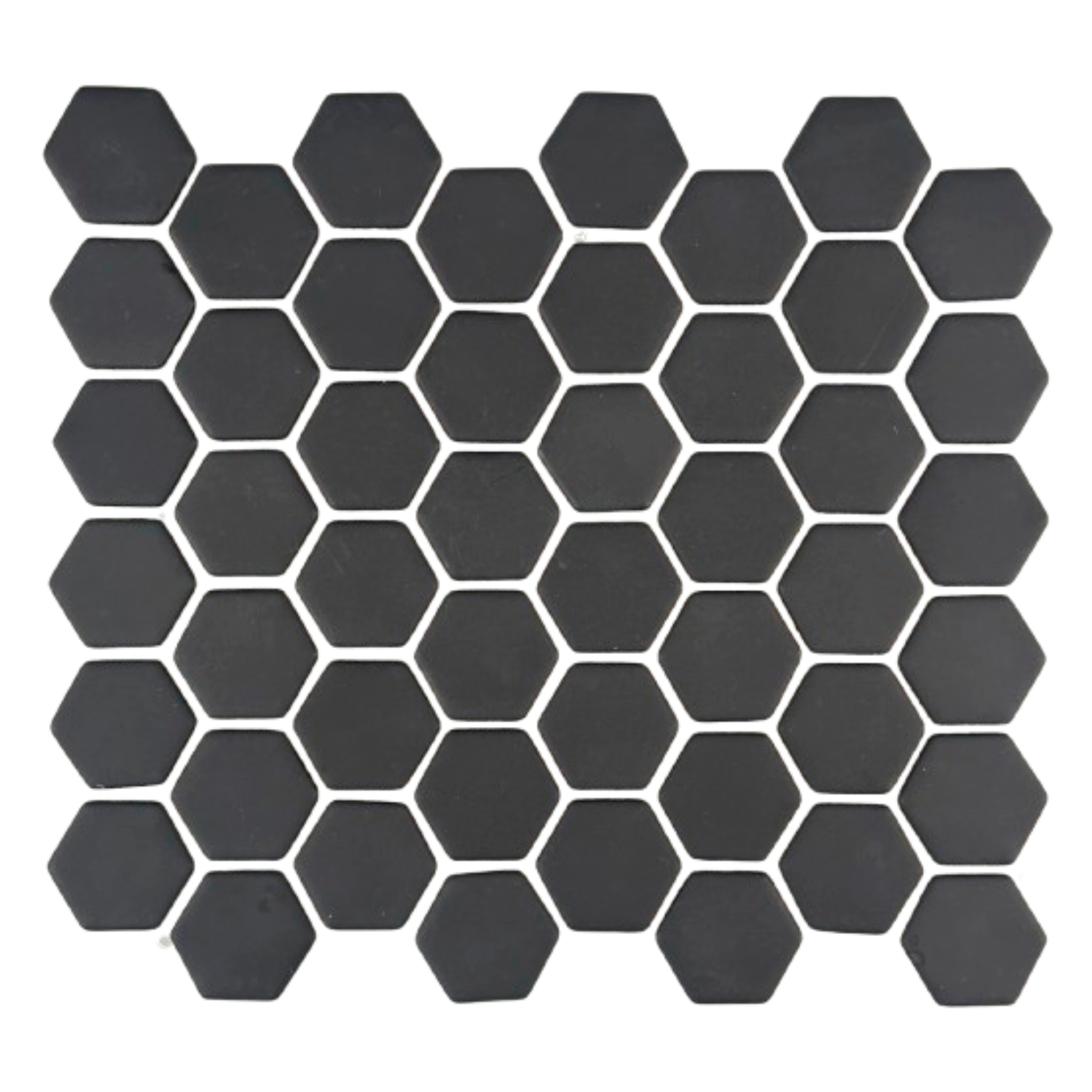 Revestimento Preto Fosco 4,2x4,8cm Ecologic Hexagon Van Gogh Caixa com 11 Unidades