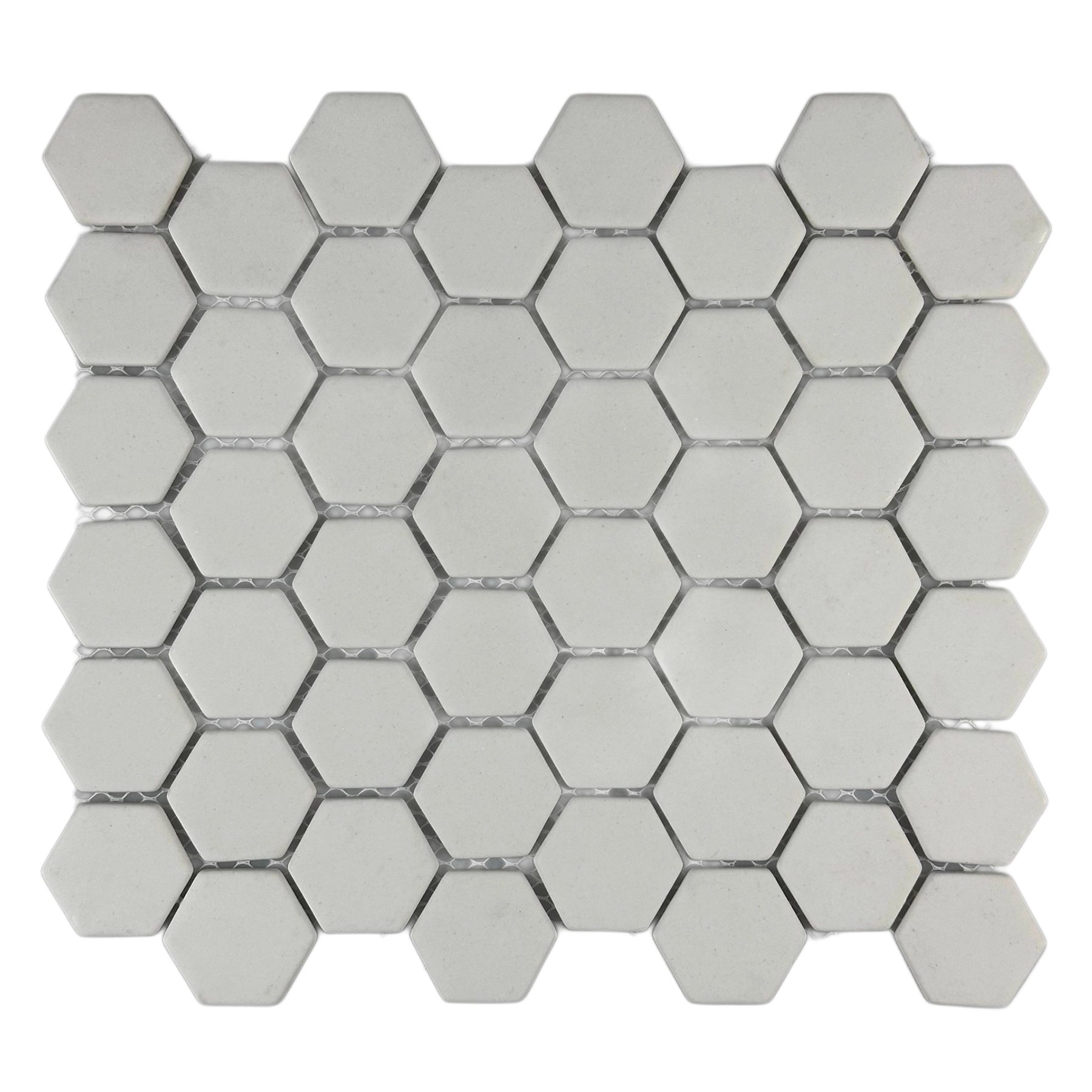 Revestimento Natural Ecologic Hexagon Snow White Matte Borda Arredondada 4,2x4,8cm Van Gogh