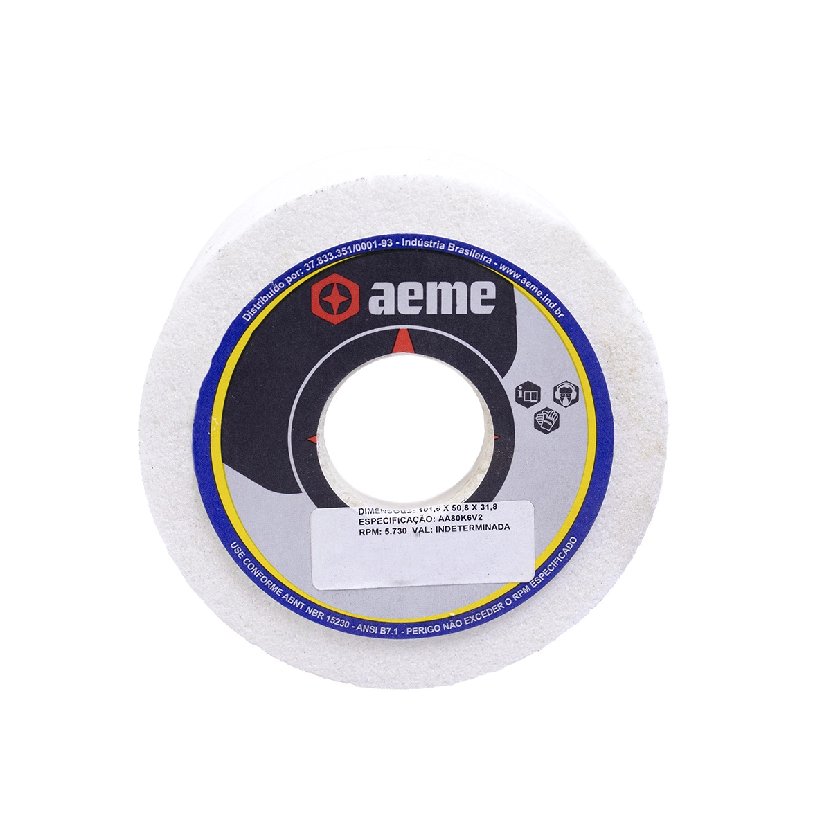 Rebolo Vitrificado Retifica Copo 4x2x1.1/4 Aa46k6v2 (101.6x50.8x31.75)