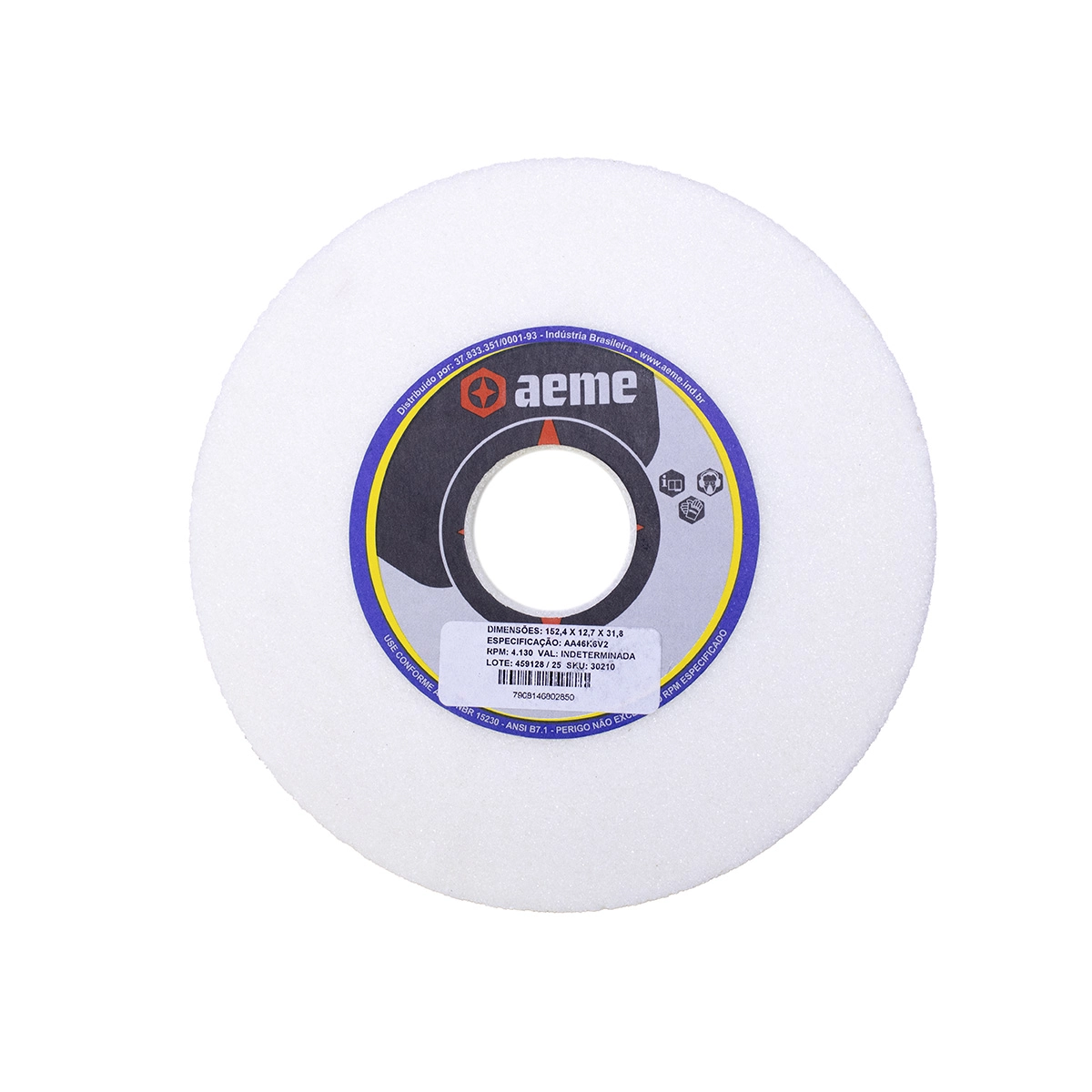 Rebolo Vitrificado Retífica Reto 6x1/2x1.1/4 Aa46k6v (152.4x12.70x31.8)