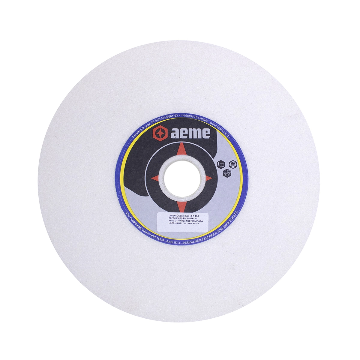 Rebolo Vitrificado Retifica Reto 10x1.1/4x1.1/4 Aa46k6v2 (254x31.75x31.75)