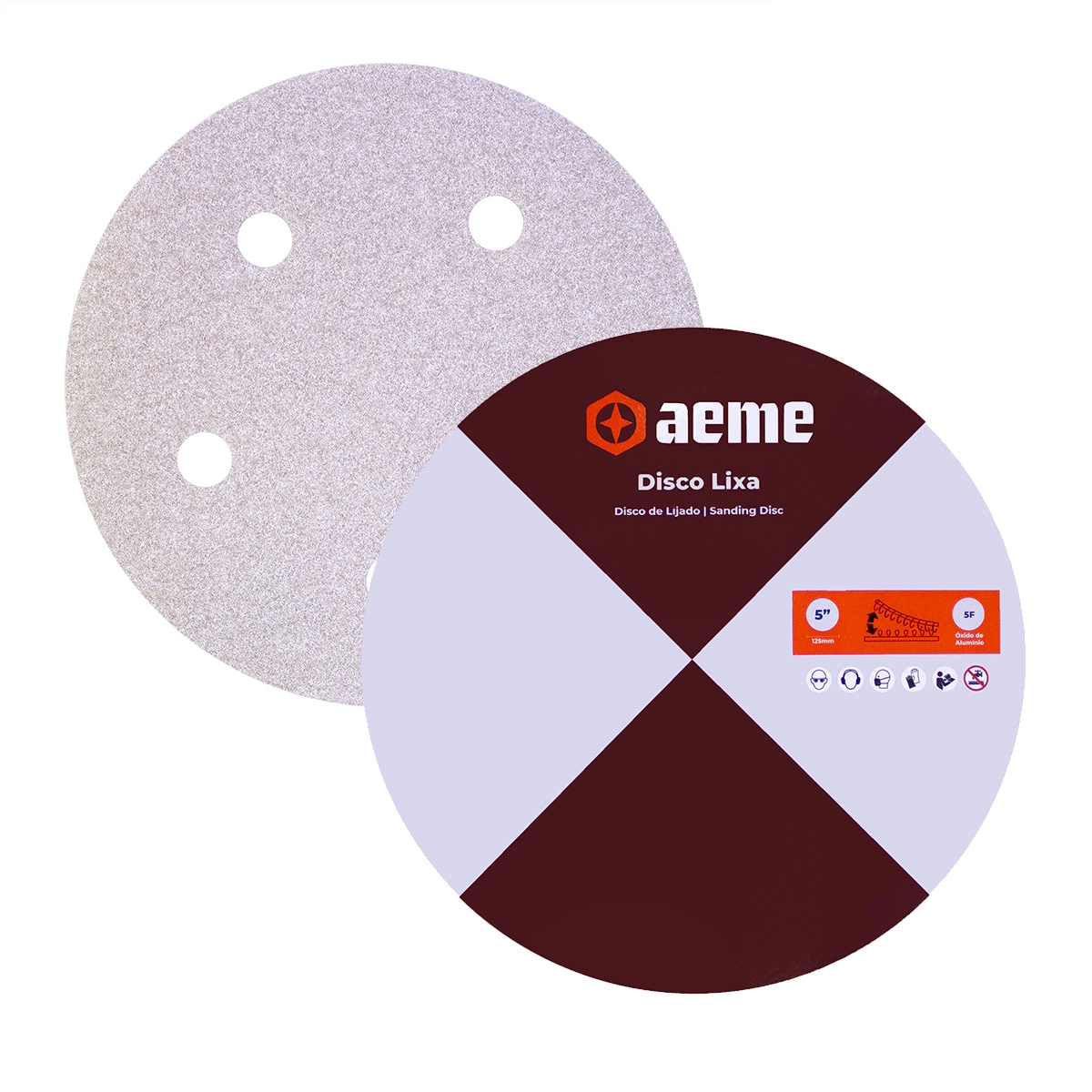 Disco Lixa Pluma Papel Aeme 125mm (5 Pol) 5 Furos - 320