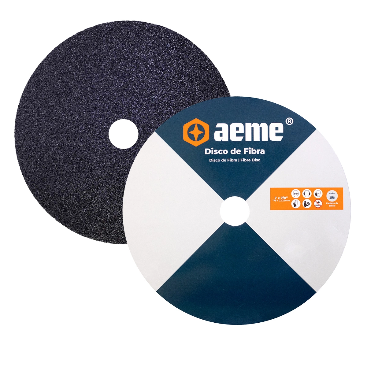 Disco Lixa Aeme Carbeto De Silício Extra 7" (180mmx22mm) - 36
