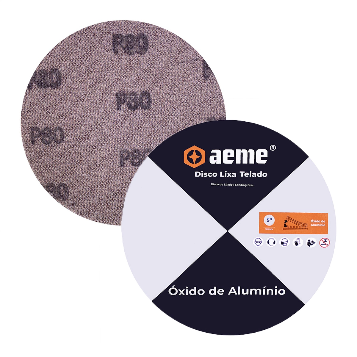 Disco Lixa Pluma Tela Net Aeme 125mm - 80