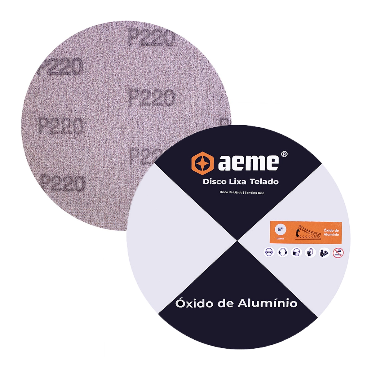 Disco Lixa Pluma Tela Net Aeme 125mm - 220