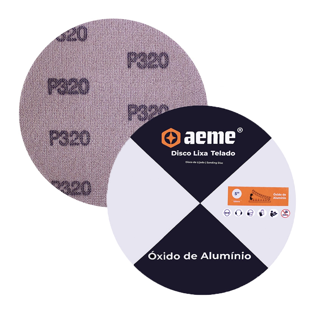 Disco Lixa Pluma Tela Net Aeme 125mm - 320