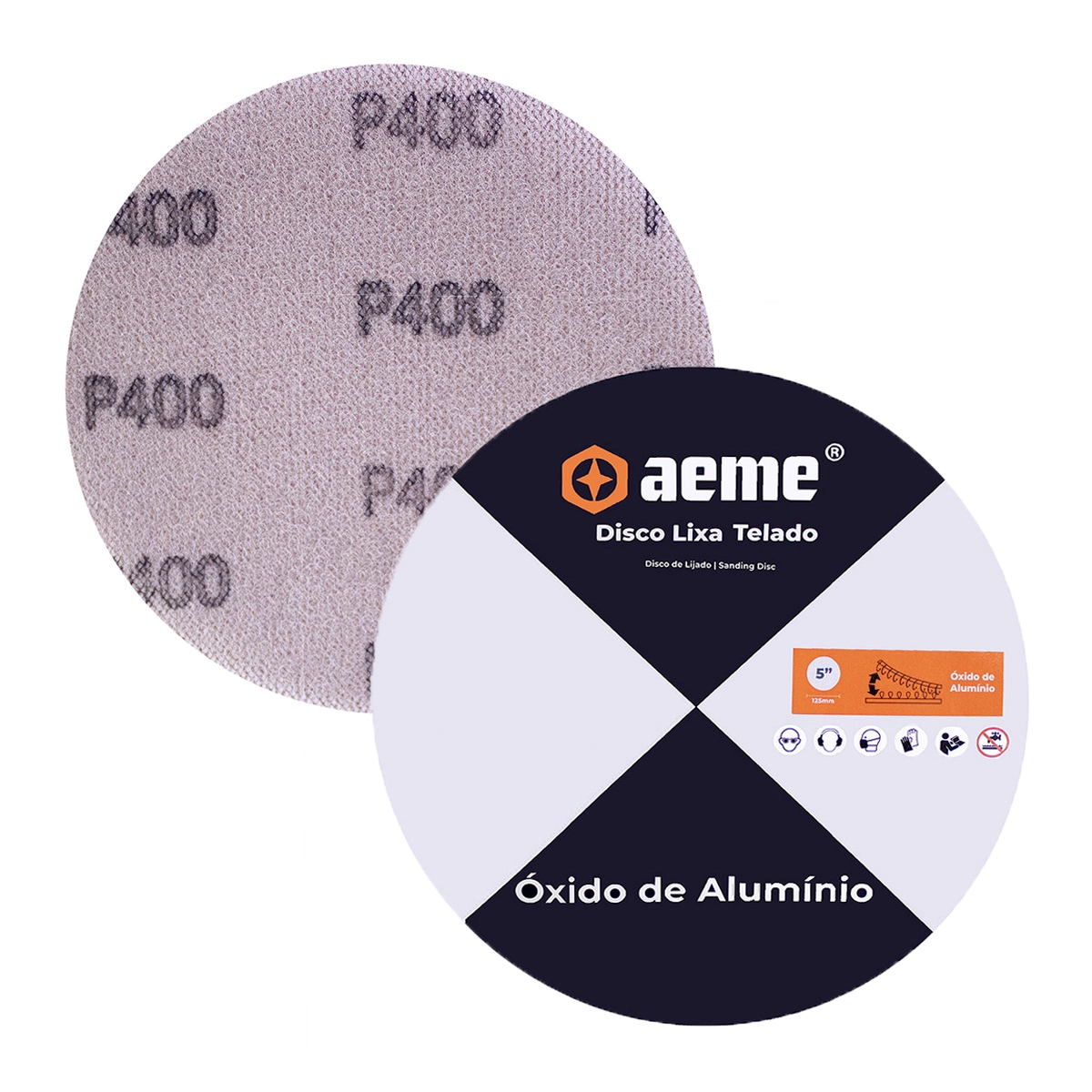 Disco Lixa Pluma Tela Net Aeme 125mm - 400