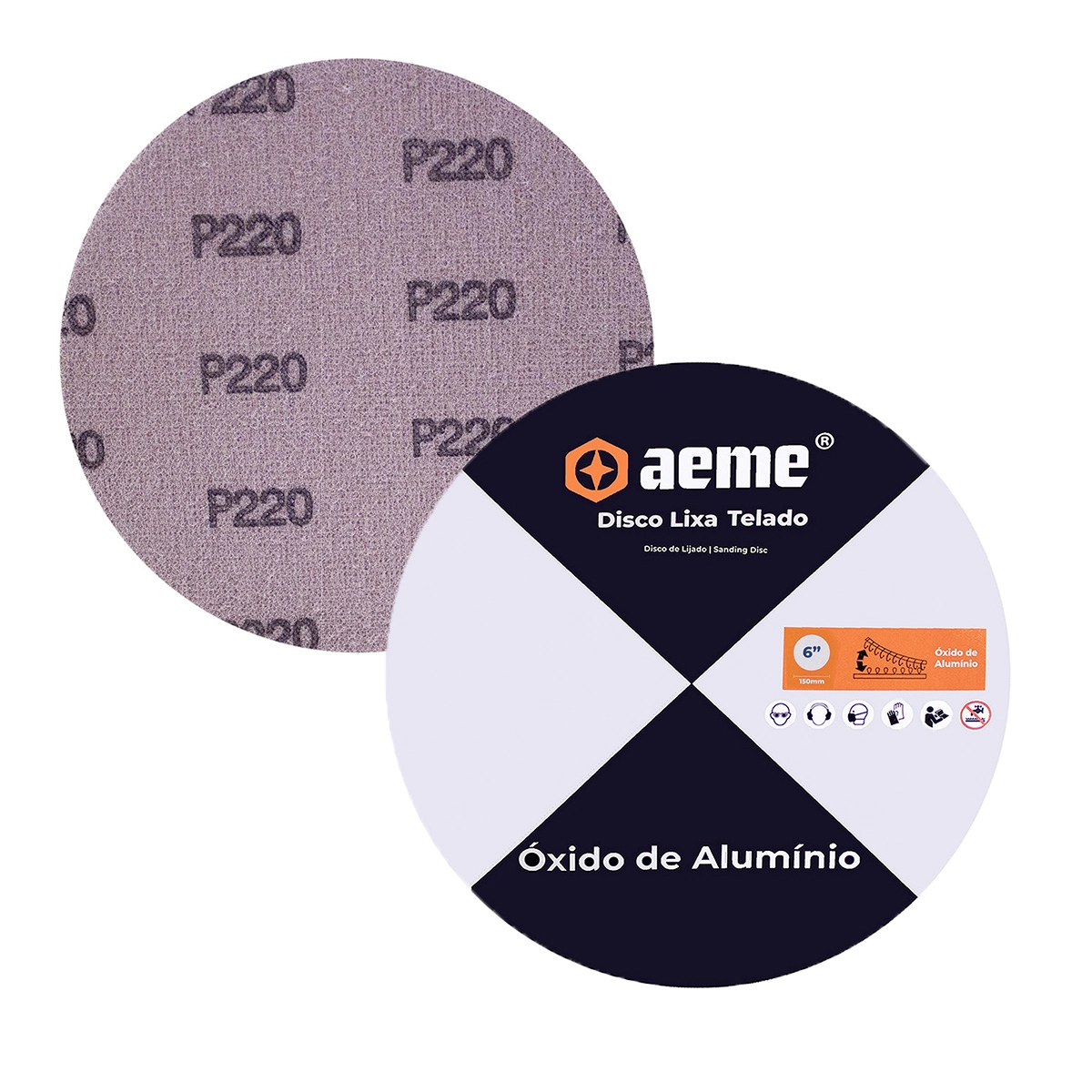 Disco Lixa Pluma Tela Net Aeme 150mm - 220