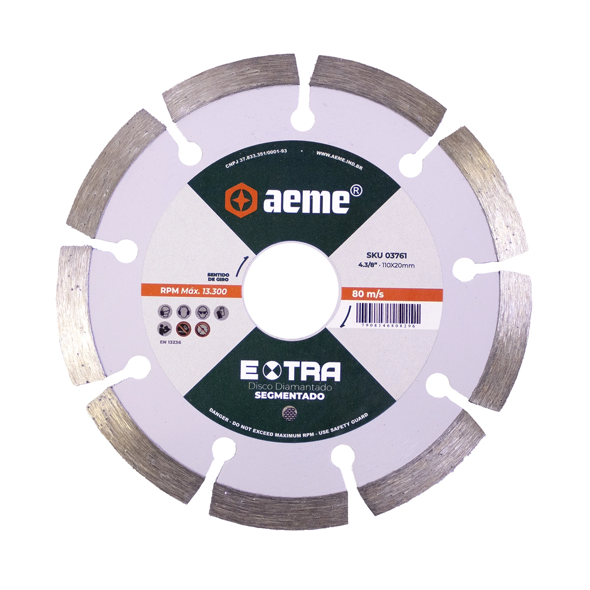Disco Diamantado Aeme Extra Segmentado 4.3/8x20mm