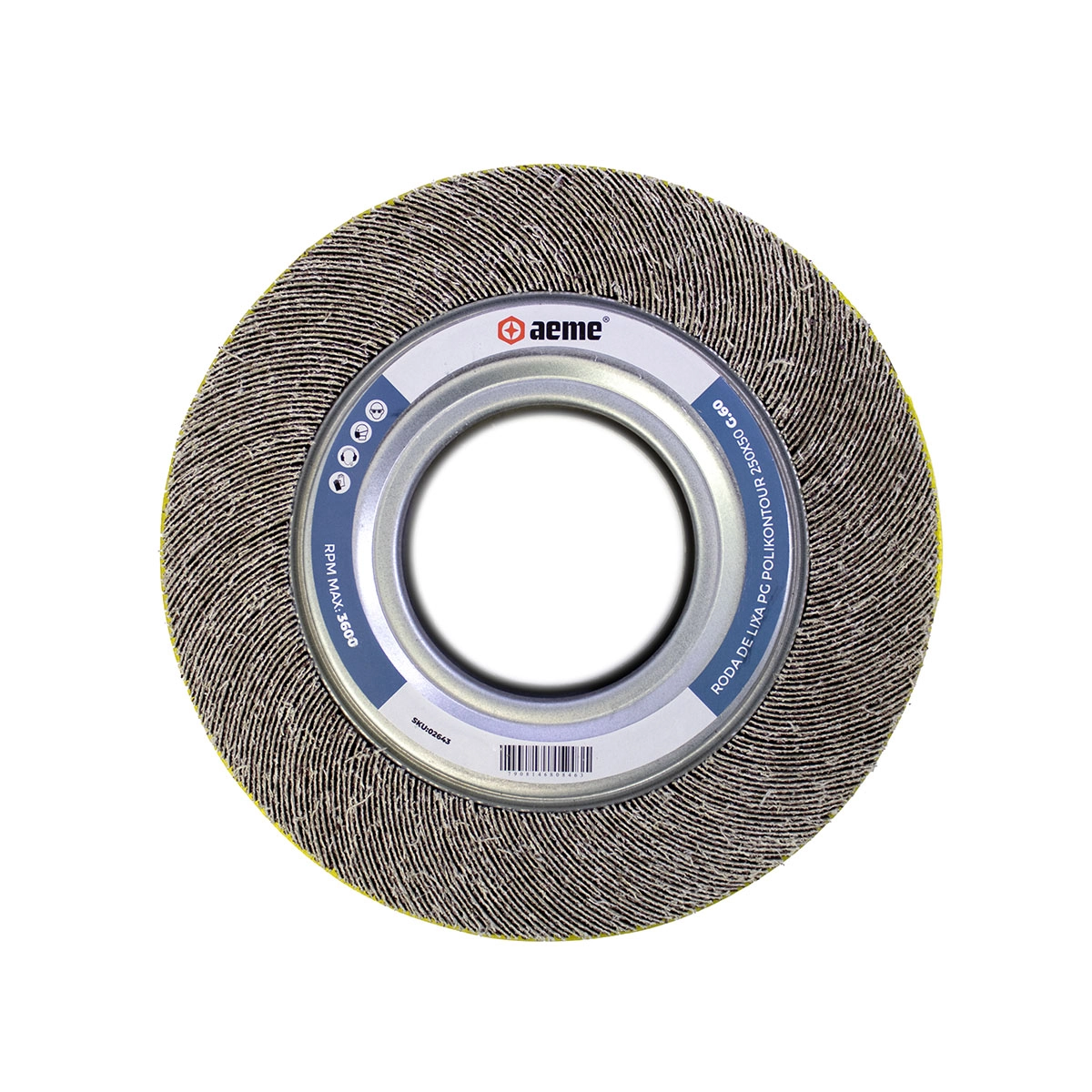 Roda De Lixa Pg Polikontour 250x50 - 60