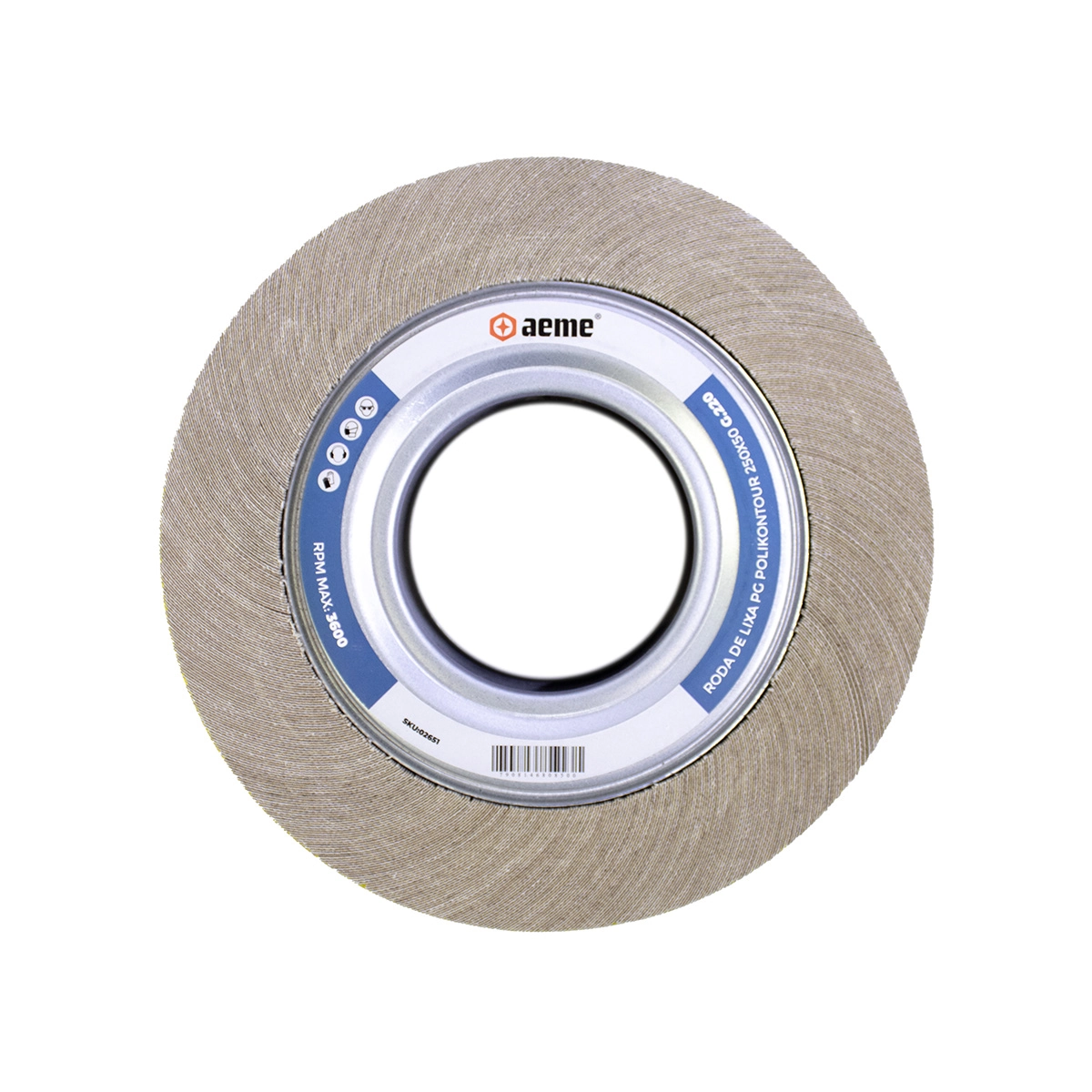 Roda De Lixa Pg Polikontour 250x50 - 220