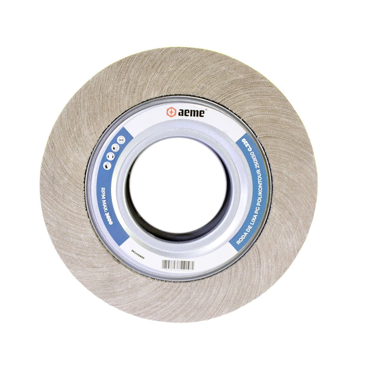 Roda De Lixa Pg Polikontour 250x50 - 320