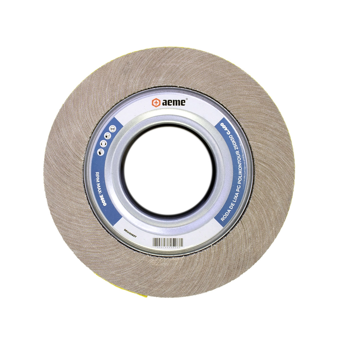 Roda De Lixa Pg Polikontour 250x50 - 400