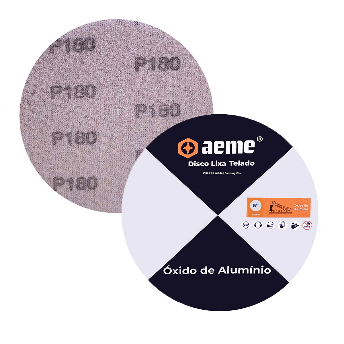 Disco Lixa Pluma Tela Net Aeme 150mm - 180