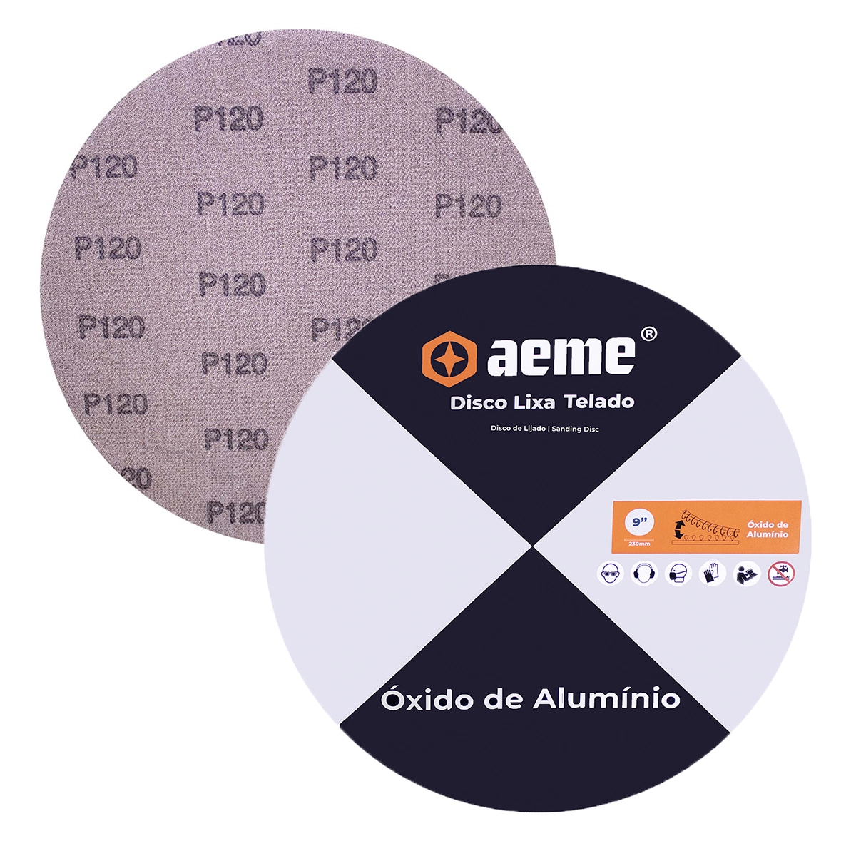 Disco Lixa Pluma Tela Net Aeme 230mm - 120