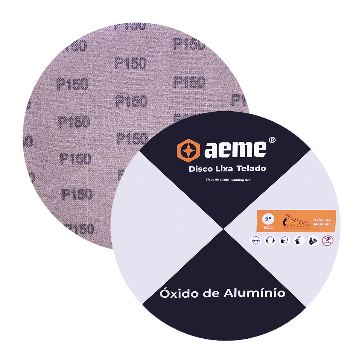 Disco Lixa Pluma Tela Net Aeme 230mm - 150