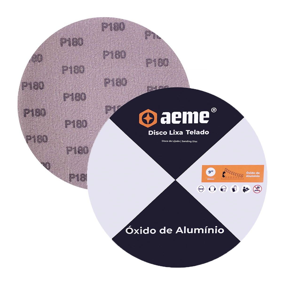 Disco Lixa Pluma Tela Net Aeme 230mm - 180