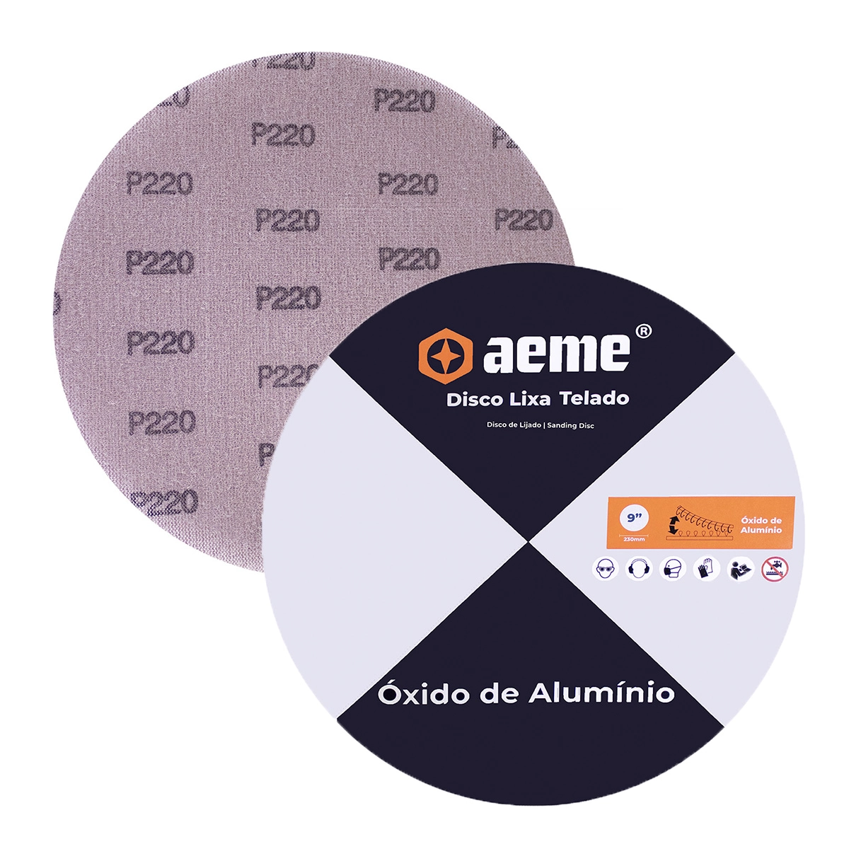 Disco Lixa Pluma Tela Net Aeme 230mm - 220