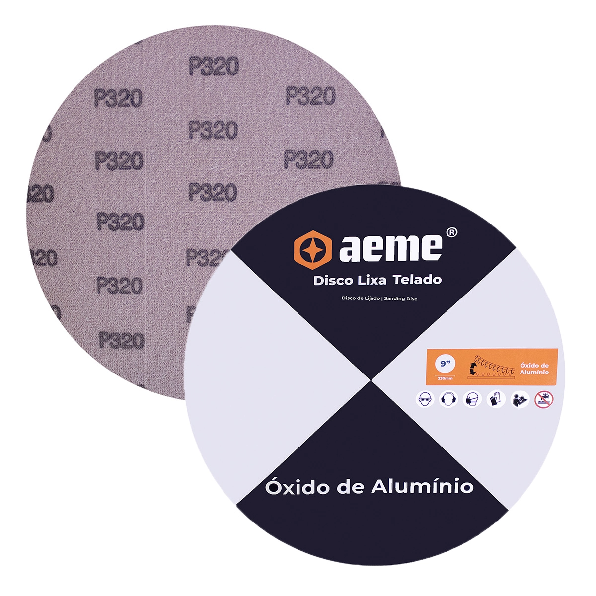 Disco Lixa Pluma Tela Net Aeme 230mm - 320