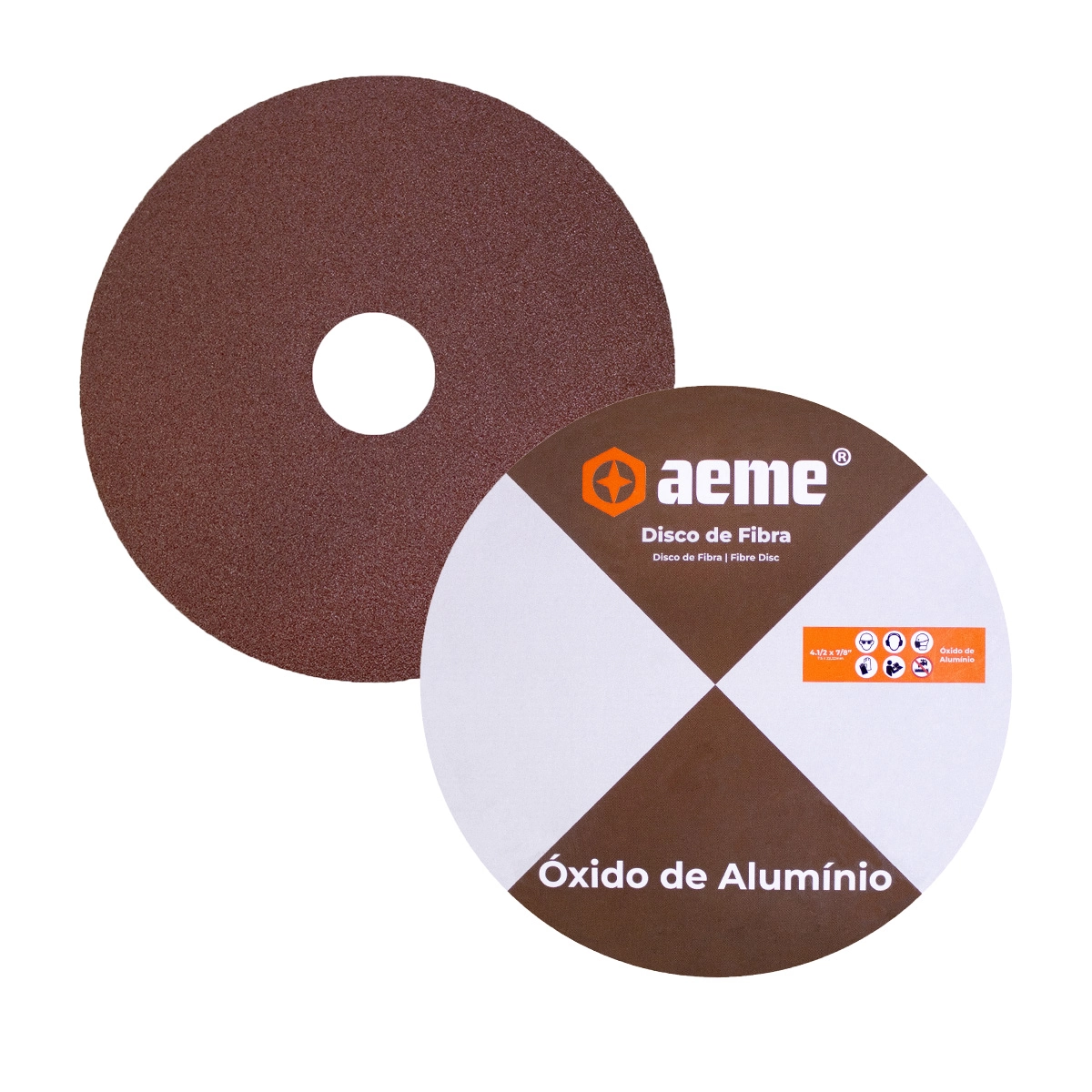 Disco Lixa Aeme Óxido De Alumínio Extra 4.1/2" (115mmx22mm) - 100