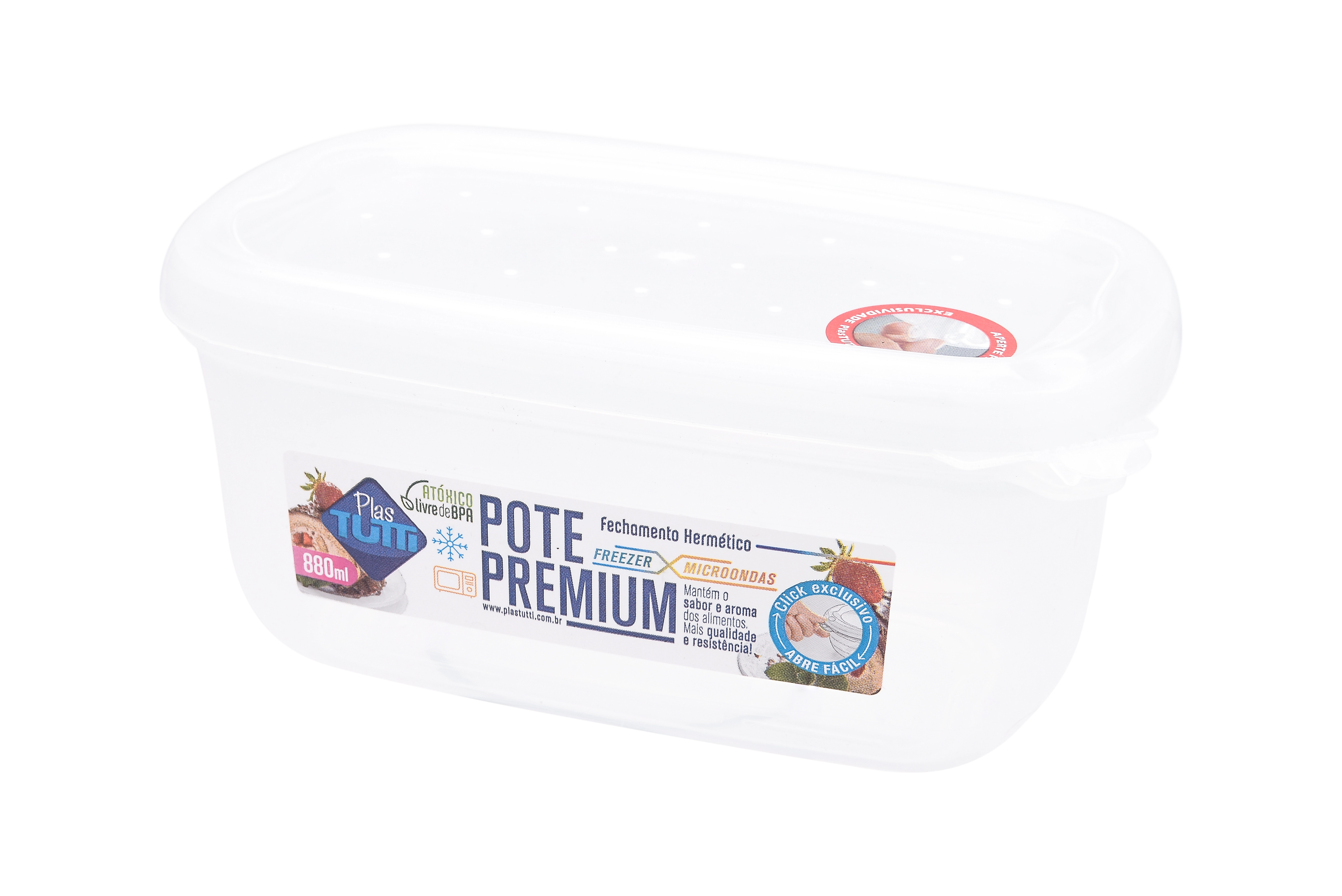 Pote 880ml Ret Trava Clean