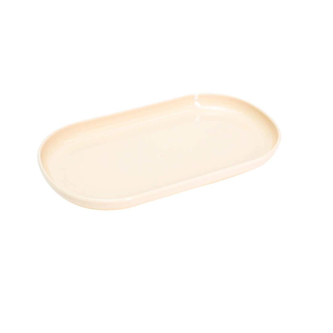 Bandeja Oval Mirandinha Bege 22x13cm