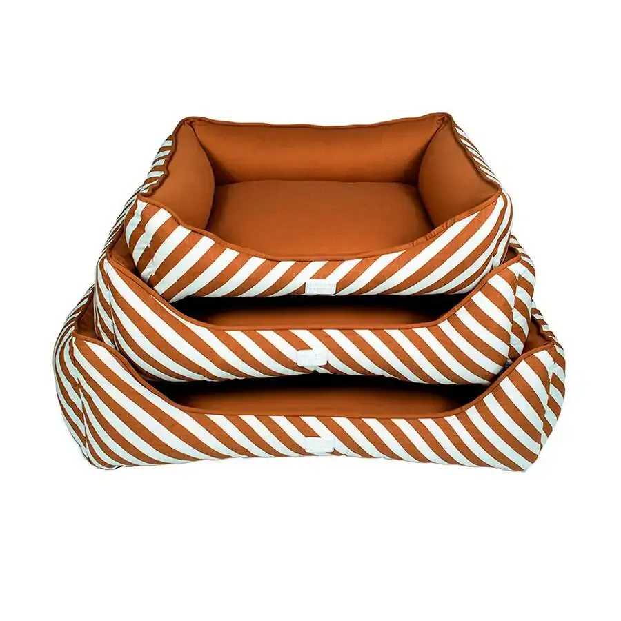 Cama Retangular Sarja Estampada Ocre P Urban Puppy