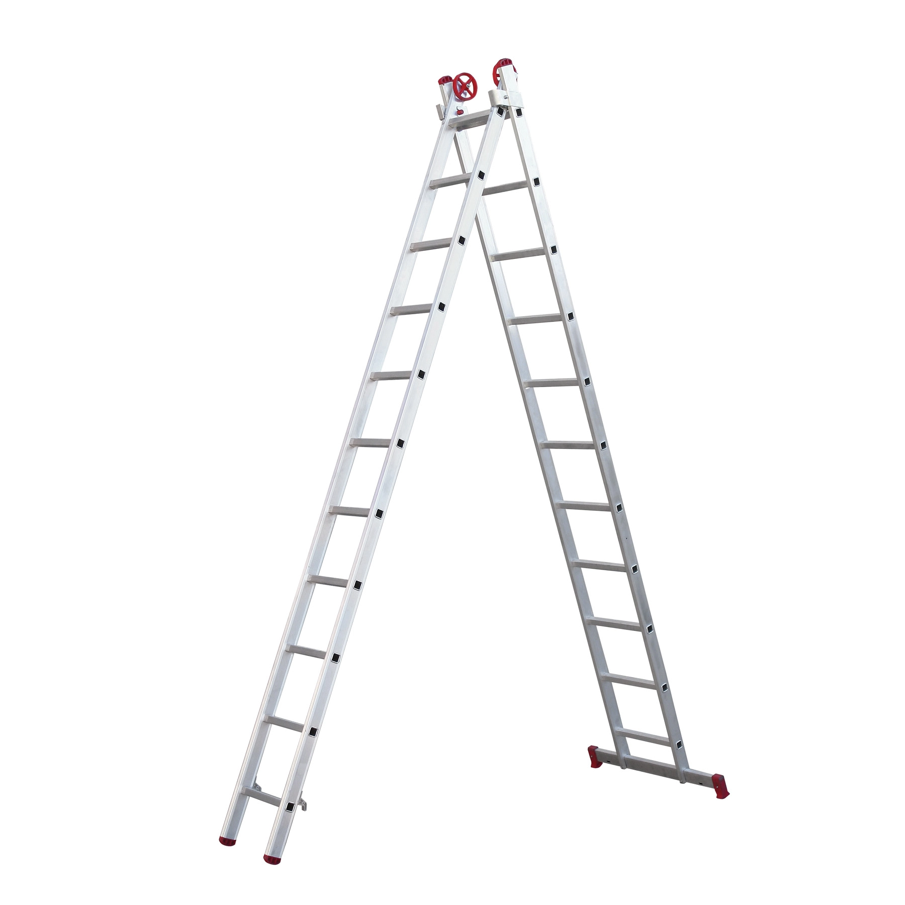 Escada Extensivel 11x2 22 Degraus Em Aluminio 5,56m Botafogo