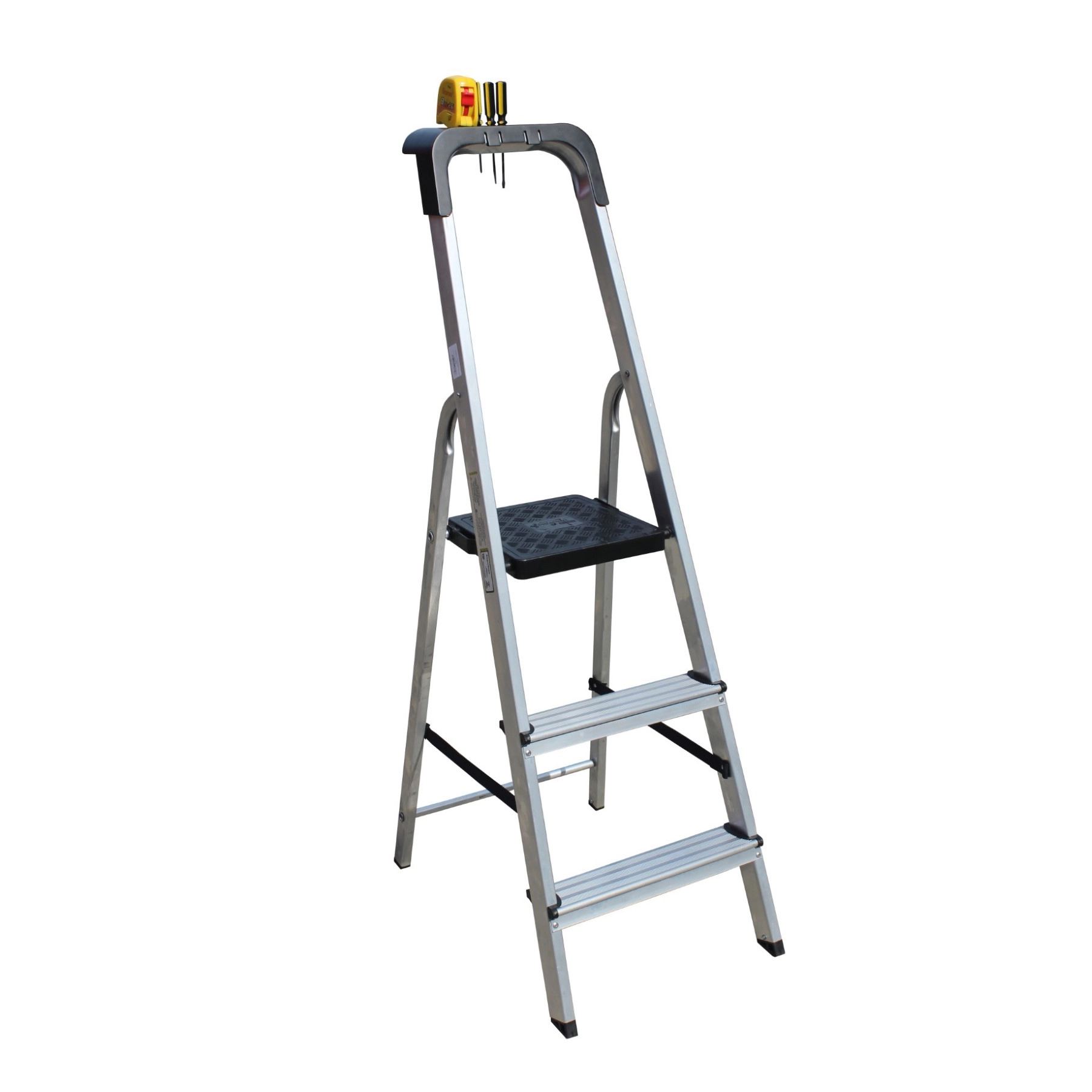 Escada 3 Degraus Metal 1,3m Pro 150kg Botafogo