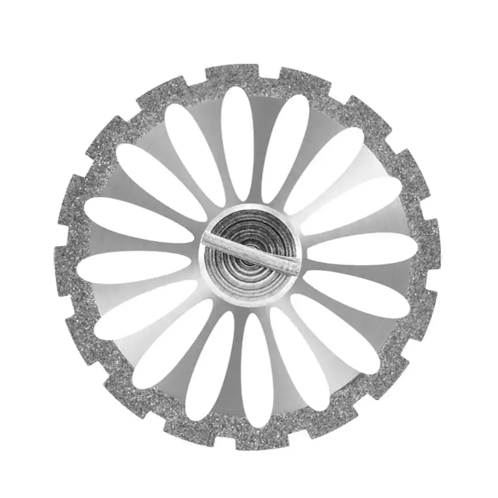 Disco Diamantado Dupla Face Periférico Canulado Serrilhado 19x0,15mm - American Burrs