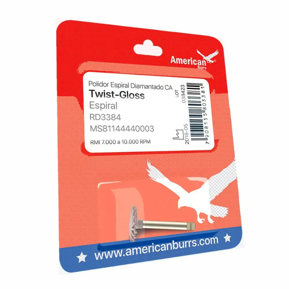 Polidor Diamantado CA Twist Gloss - American Burrs - Medio (Cód. 26.8842)