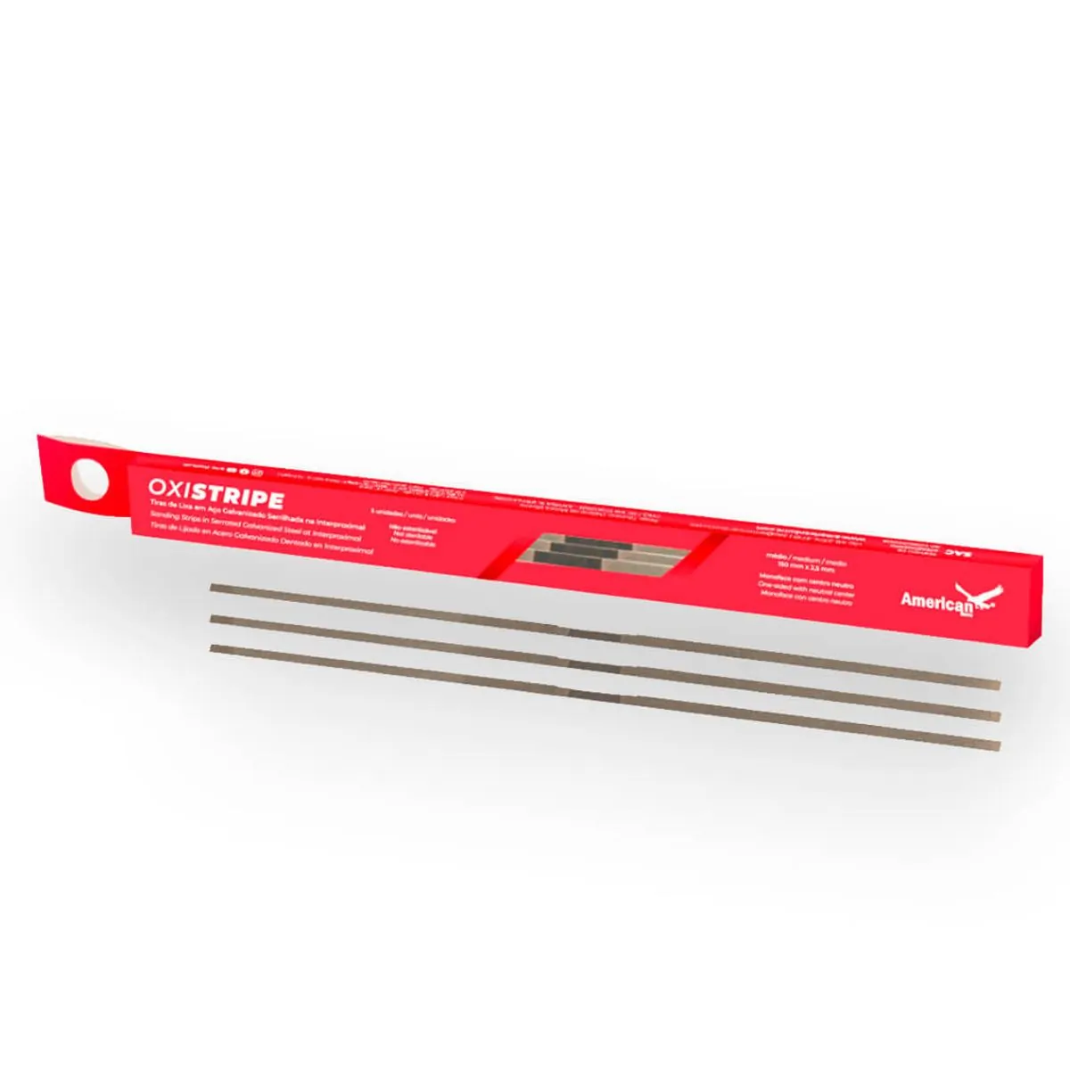 Tiras De Lixa Em Aço Galvanizado Oxistripe Média - American Burrs - Tiras De Lixa Em Aço Galvanizado