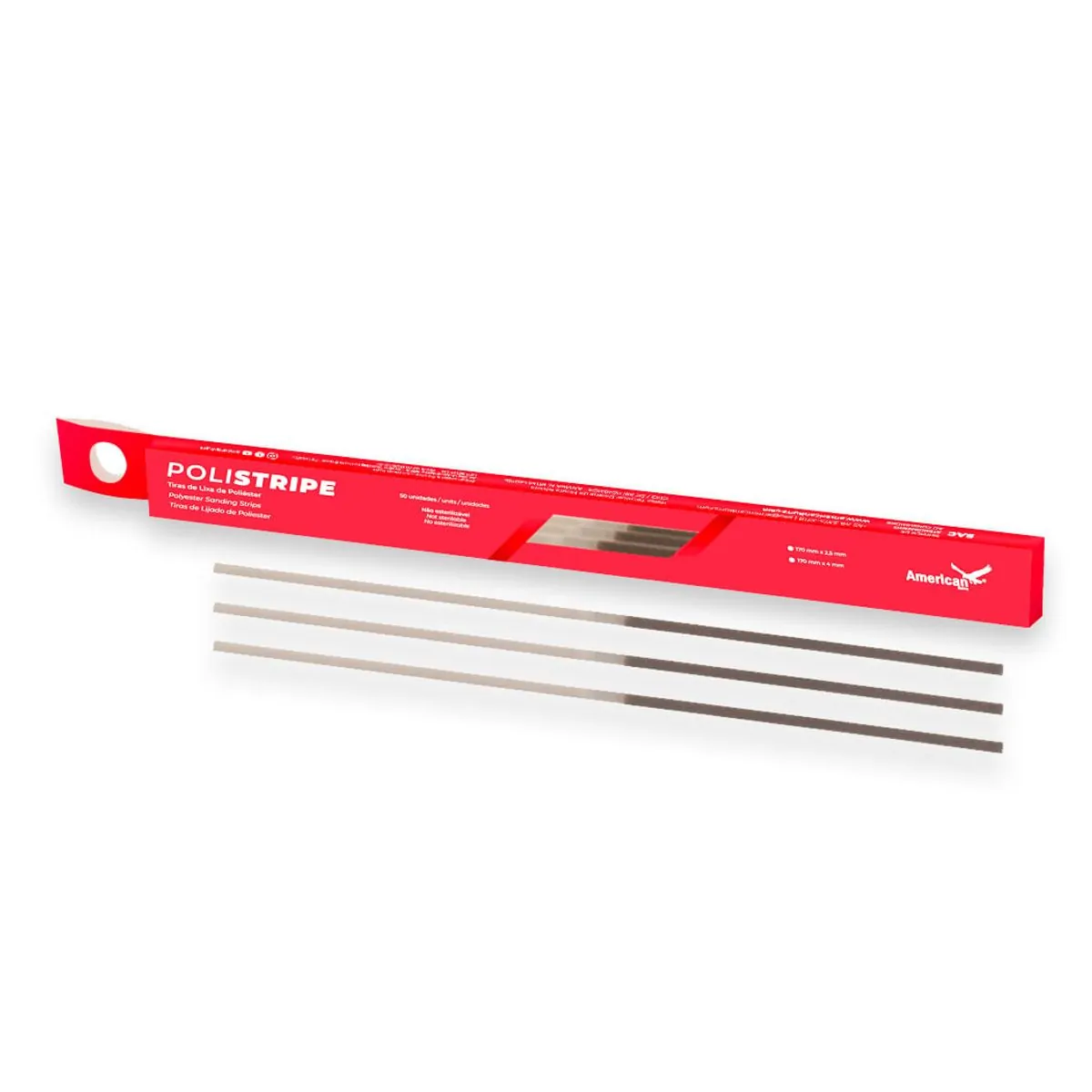 Tira De Poliéster Polistripe Monoface com 50 Unidades - American Burrs - Tira De Poliéster Polistrip
