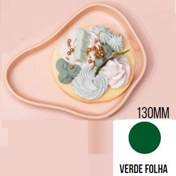 Bandeja Organica 130mm Verde Folha So Boleiras