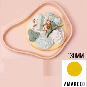 Bandeja Organica 130mm Amarelo So Boleiras