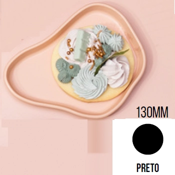 Bandeja Organica 130mm Preto So Boleiras