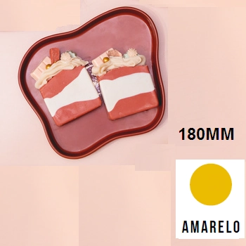 Bandeja Organica 180mm Amarelo So Boleiras