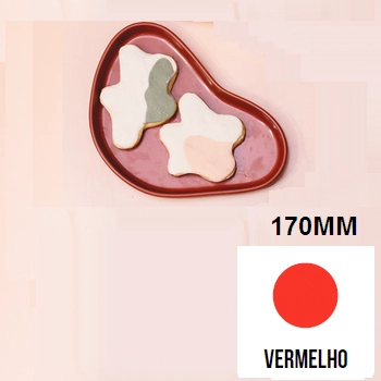 Bandeja Organica 170mm Vermelho So Boleiras