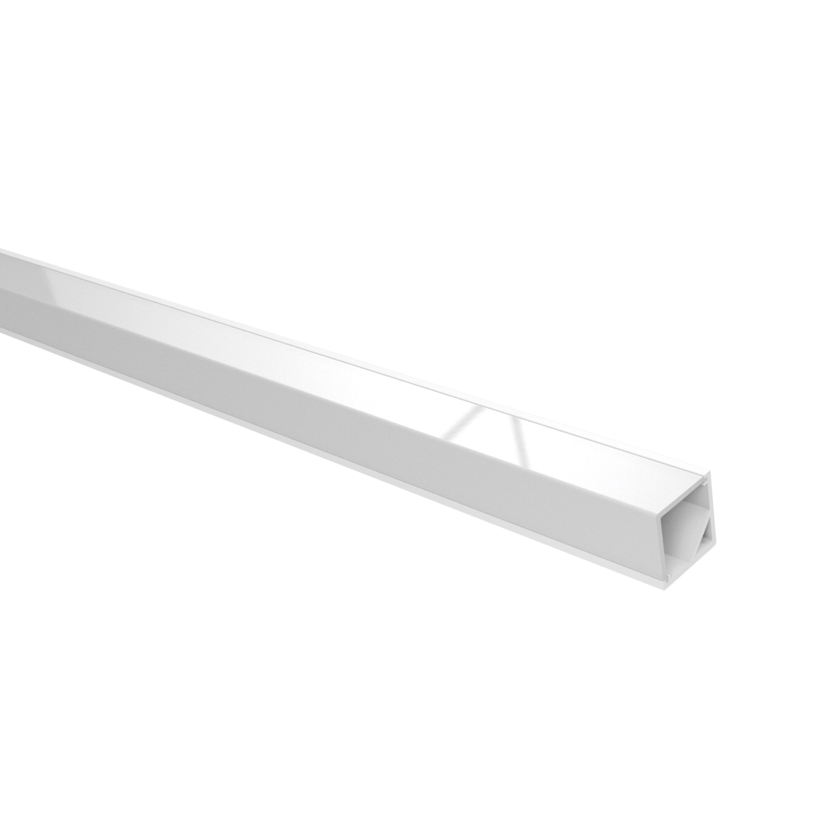 Perfil de LED Sobrepor LM982 Alumínio Branco 1,55cm x 1m Luminatti