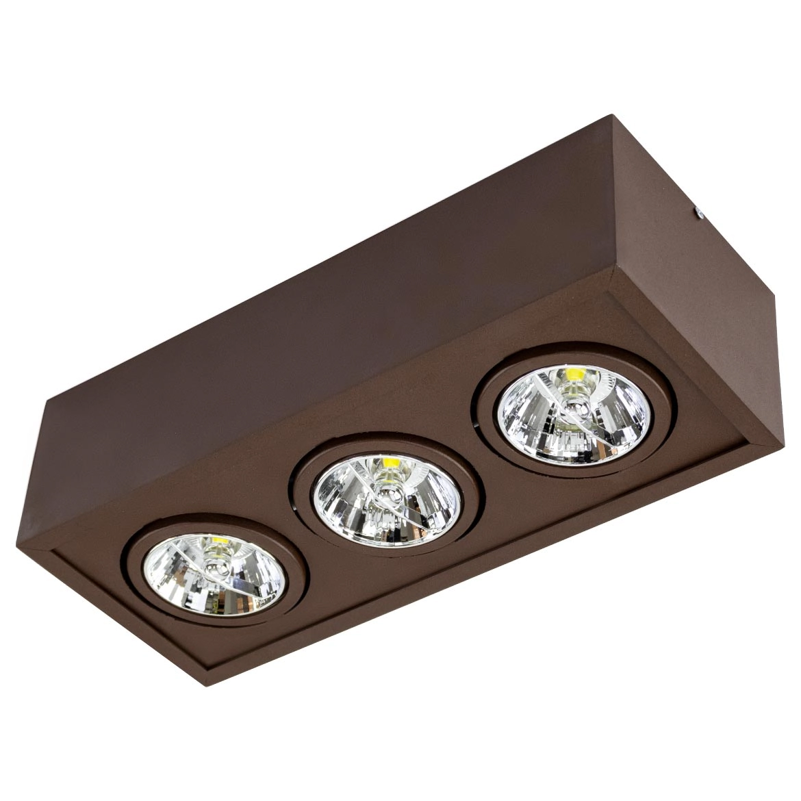 Plafon Sobrepor Marrom Box P/ 3x Ar70 Orluce St2762