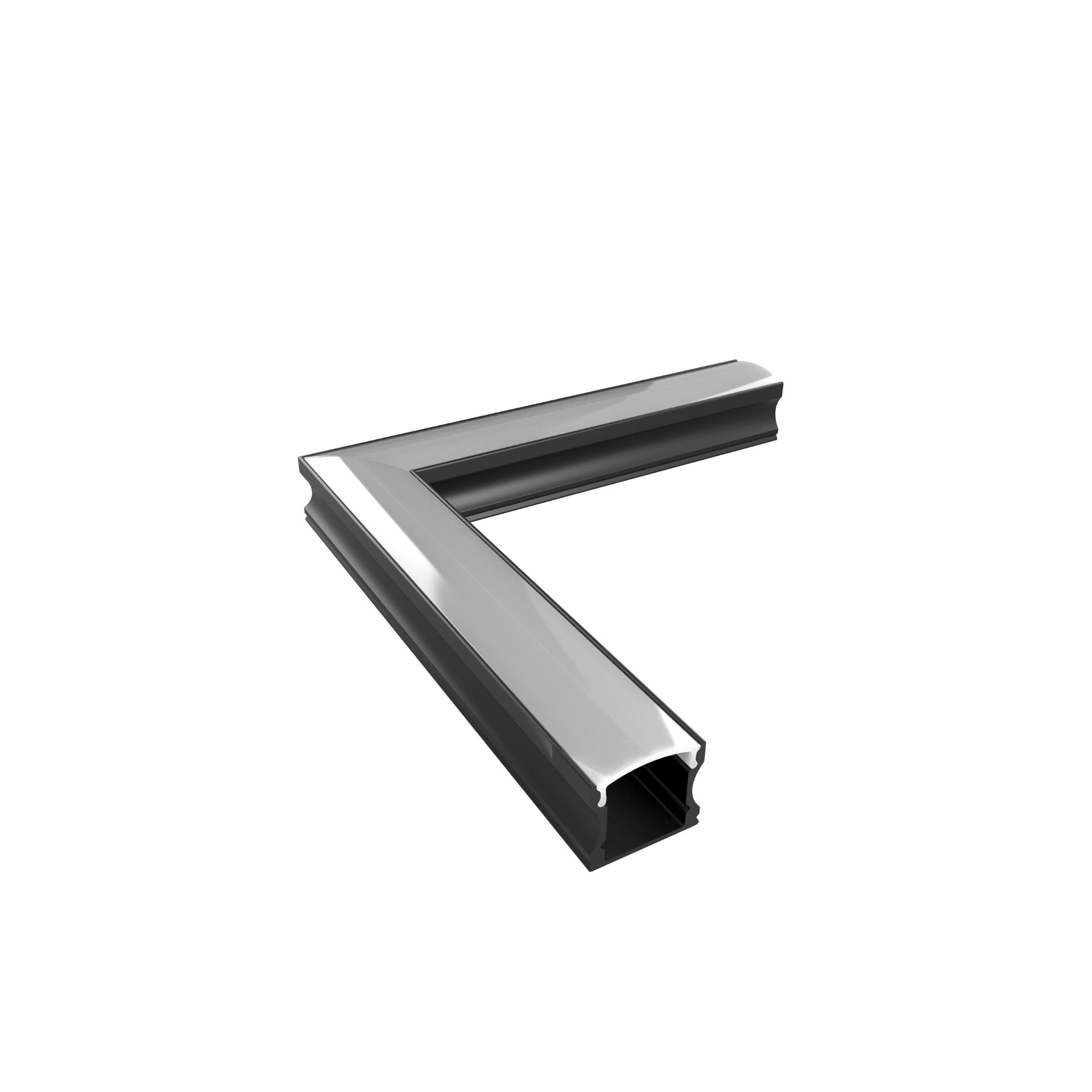 Conector Perfil Sobrepor Fino Difusor Branco Parede 12mm Luminatti