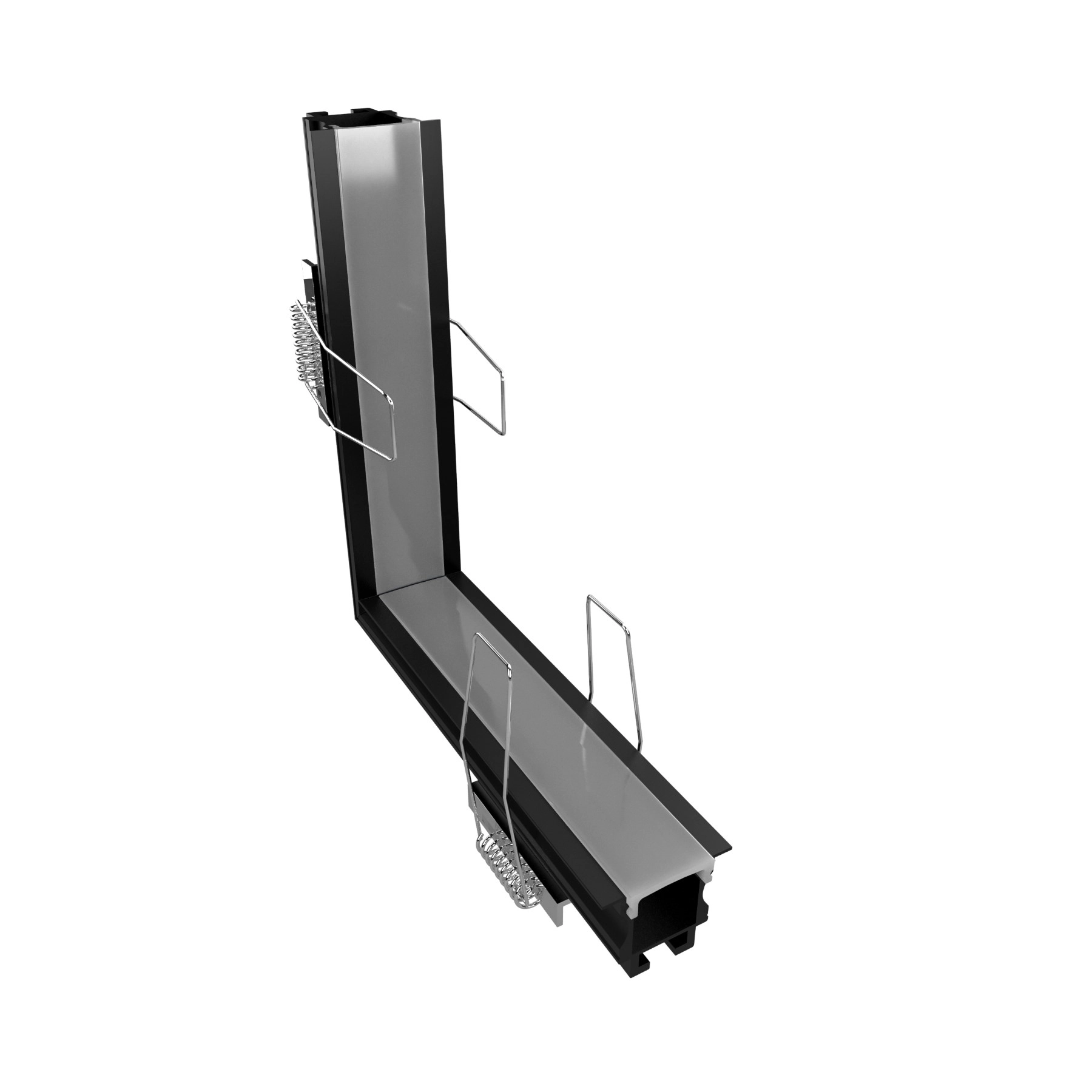 Conector Perfil Embutir Difusor Branco Teto/Parede 12mm Luminatti