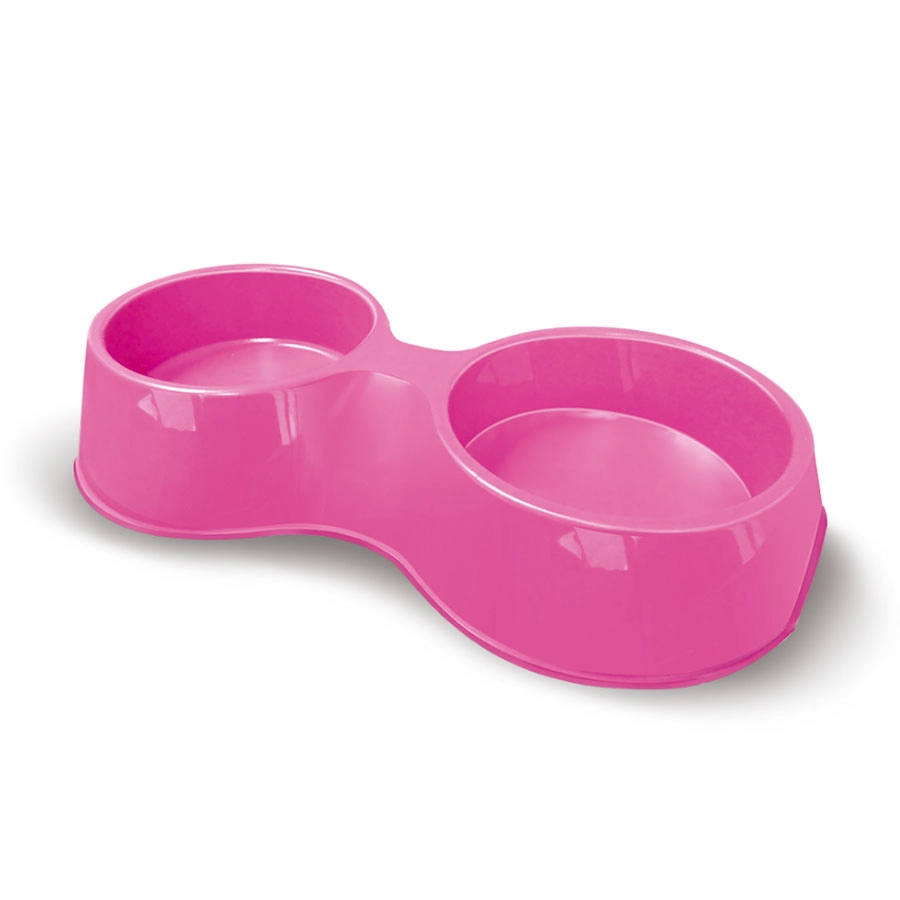 Comedouro Furacao Pet 500ml Dupl Pop Rosa