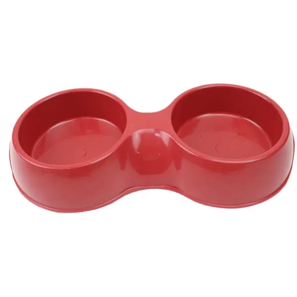 Comedouro De Plastíco Pop Duplo Azuç Furacãopet N2 1100 Ml