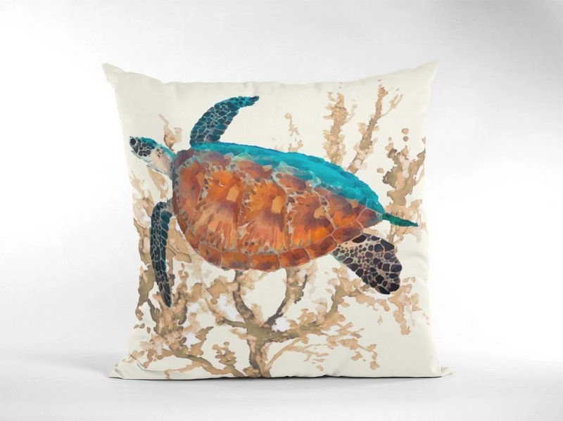 Almofada Tartaruga Coral Laranja An 65 The Home